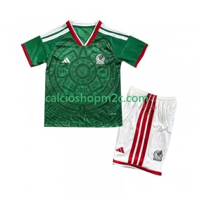 Messico Bambino Maglia Prima World Cup 2026 Manica Corta